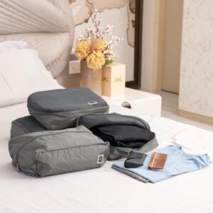 eume polyester packing cubes set of 4 luggage organizers