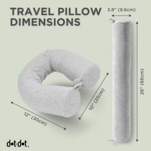 Dot&Dot 3-in-1 Travel Neck Pillow &mdash; Ultimate Comfort for Long Flights best travel pillow for long flights 2026