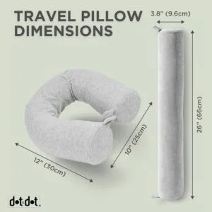 Dot&Dot 3-in-1 Travel Neck Pillow &mdash; Ultimate Comfort for Long Flights best travel pillow for long flights 2026