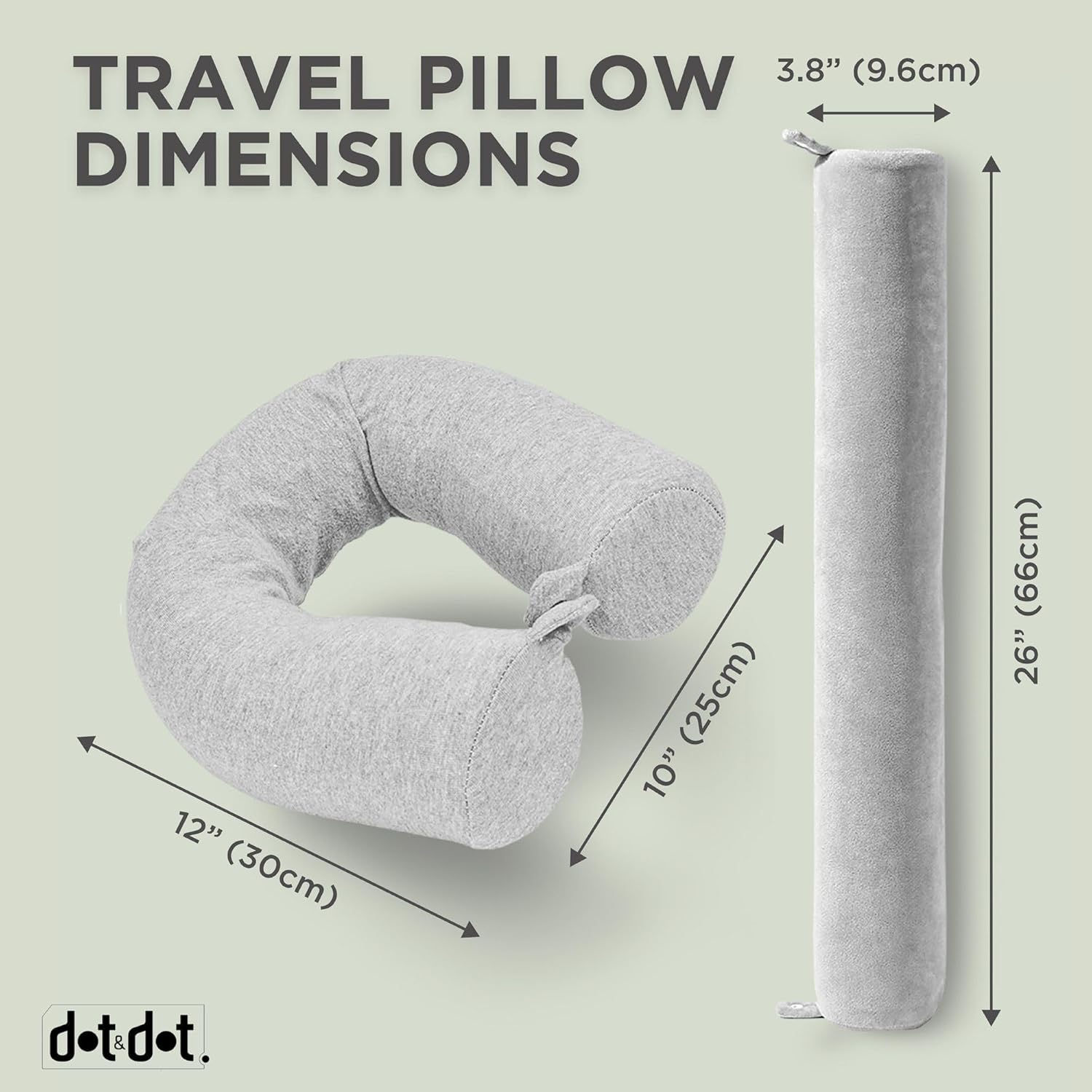 Dot&Dot 3-in-1 Travel Neck Pillow — Ultimate Comfort for Long Flights best travel pillow for long flights 2026